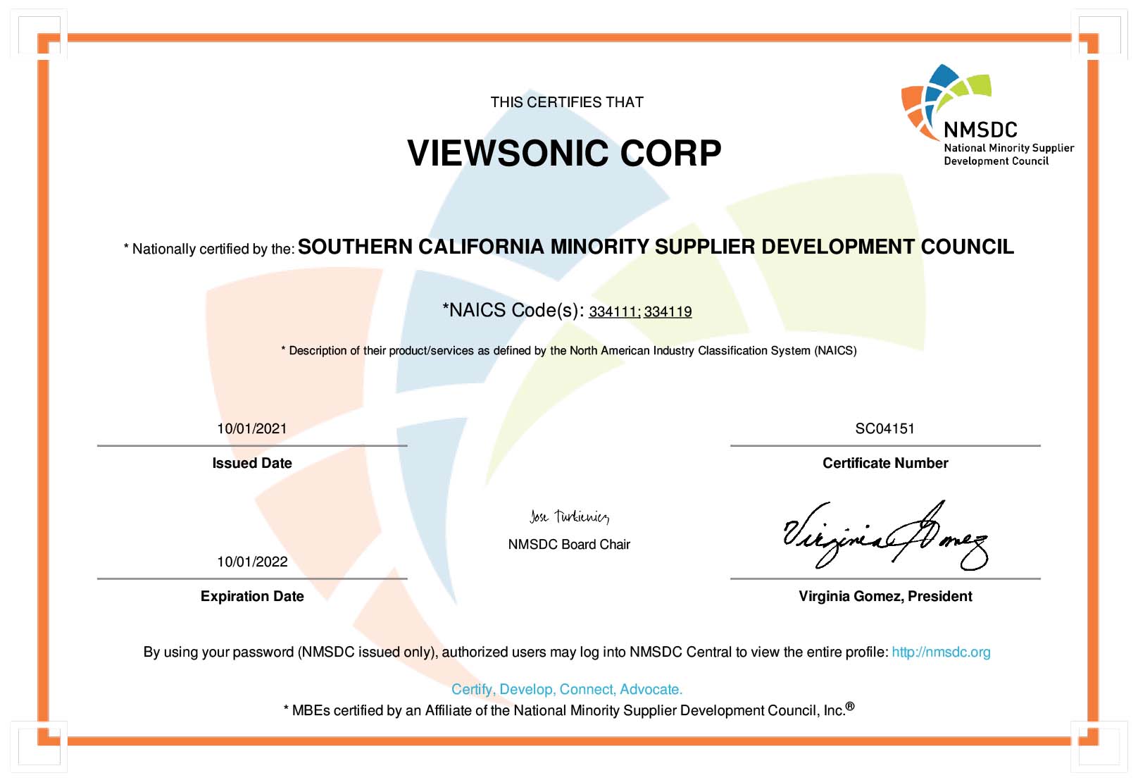 Minority Certificate Image
